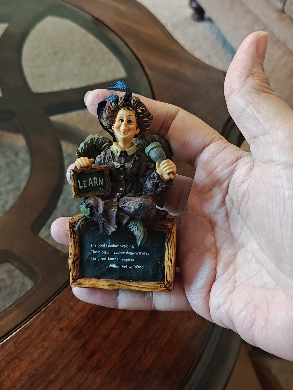 Retired Boyds Bears Teacher Angel Figurine Ornament. Super Cute! Collectible!